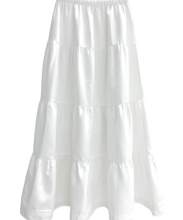 スエードティアードロングスカート