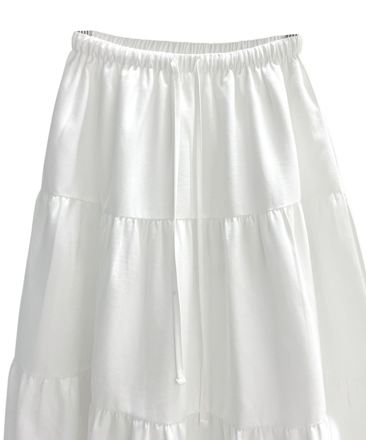 スエードティアードロングスカート