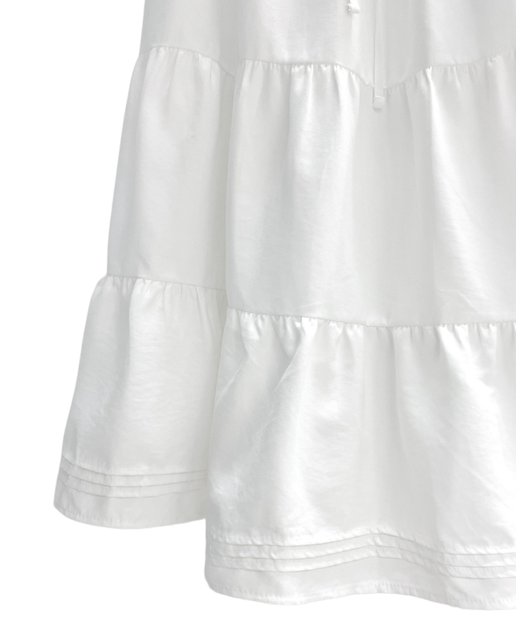 スエードティアードロングスカート