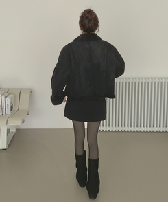 スエードテディベアファームスタン BLACK