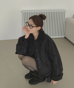 スエードテディベアファームスタン BLACK