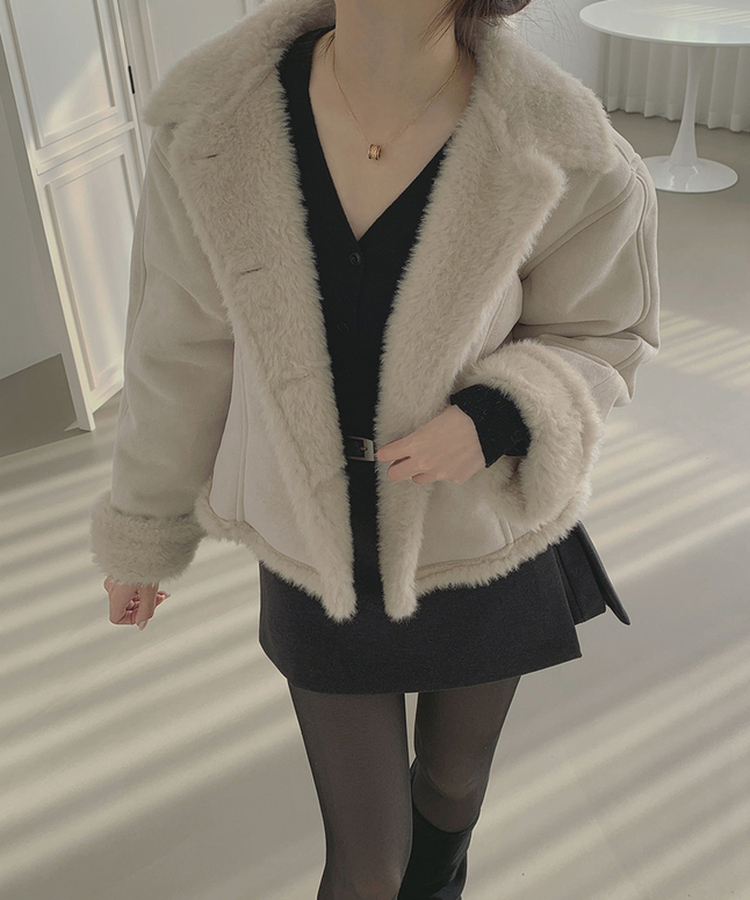 スエードテディベアファームスタン CREAM