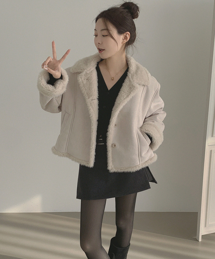 スエードテディベアファームスタン CREAM