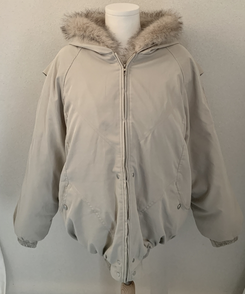 フロムファーフードボタンミリタリーダウン