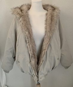 フロムファーフードボタンミリタリーダウン