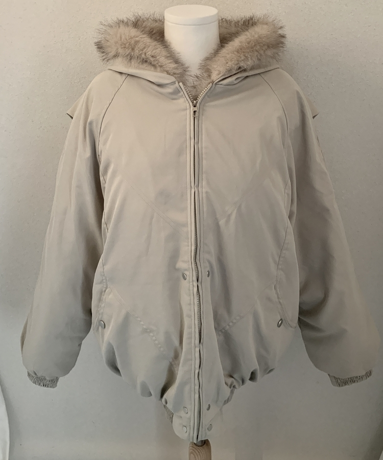 フロムファーフードボタンミリタリーダウン