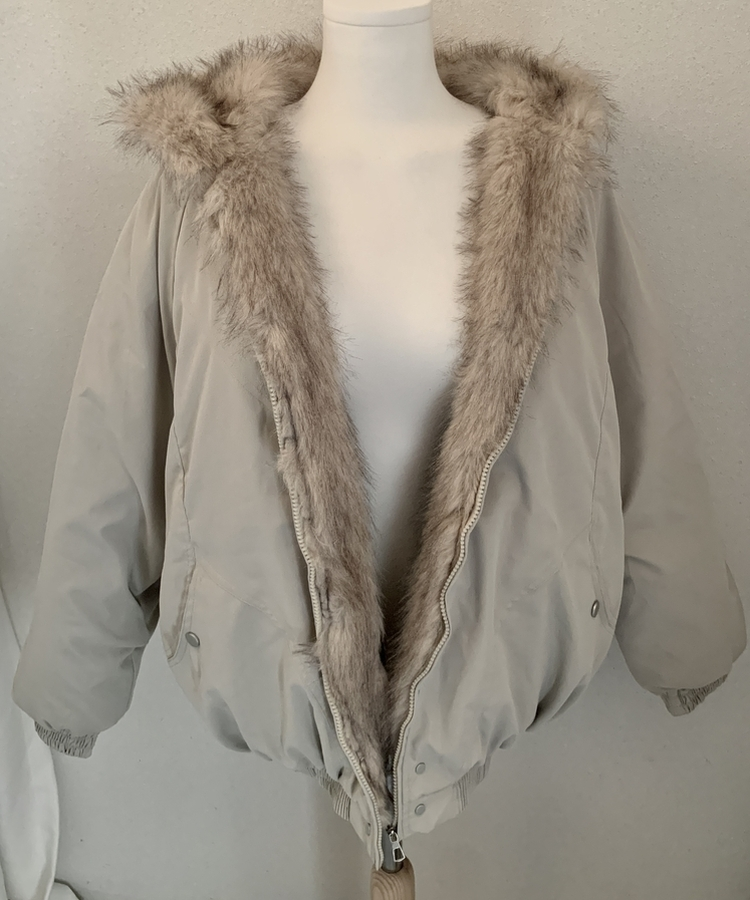 フロムファーフードボタンミリタリーダウン