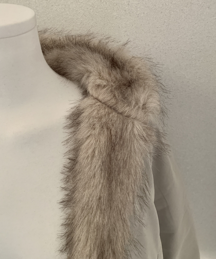 フロムファーフードボタンミリタリーダウン