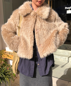 ベージュファージャケット BEIGE