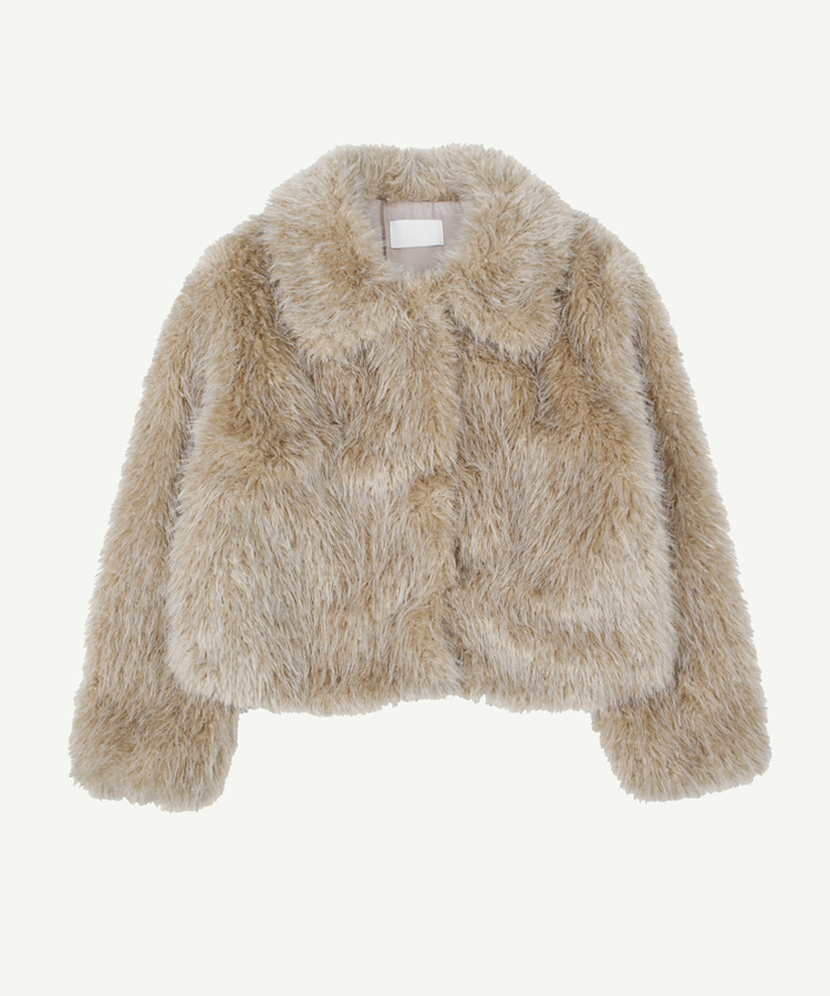 ベージュファージャケット