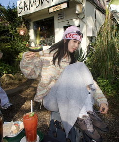 【起毛】ウォームフリーススカート GRAY