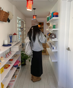 【起毛】ウォームフリーススカート BLACK