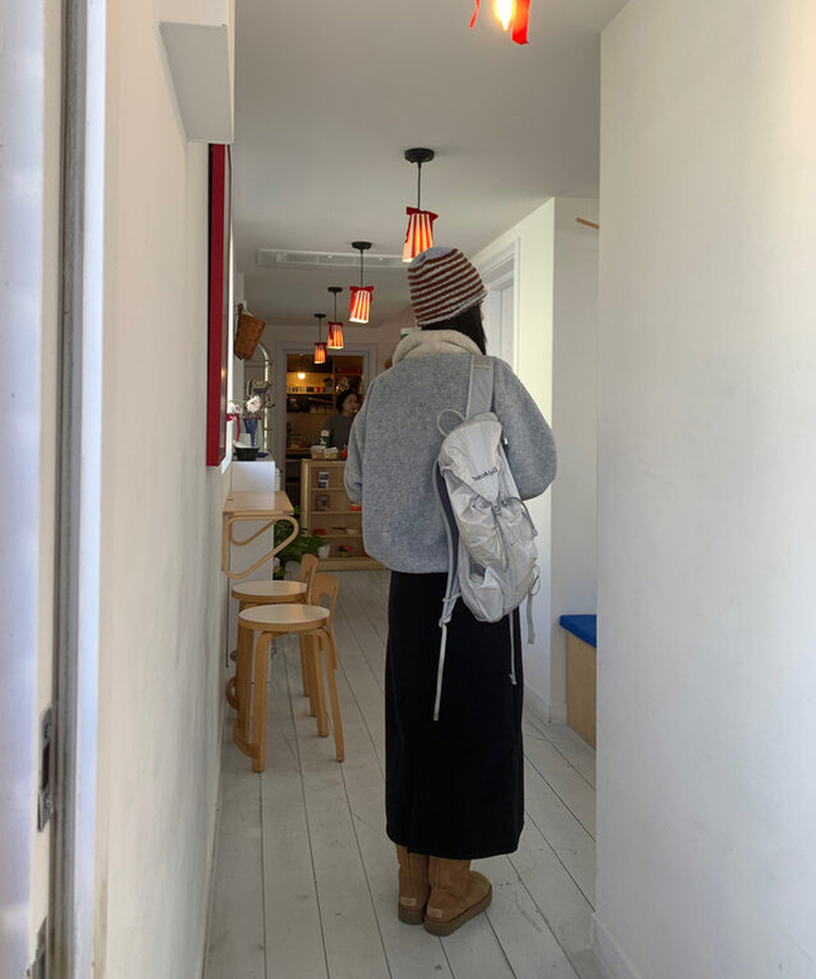 【起毛】ウォームフリーススカート BLACK