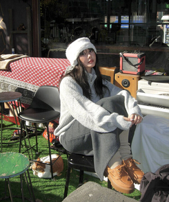 ニットジップアップ GRAY