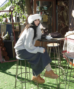 ニットジップアップ GRAY