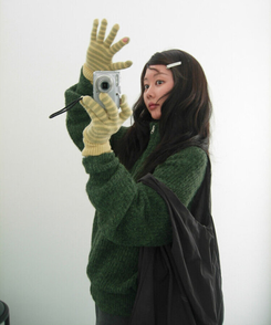 ニットジップアップ DEEP GREEN