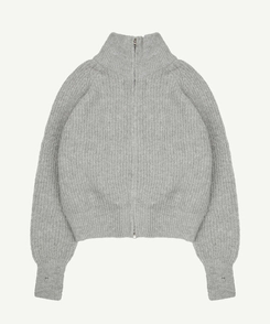 ニットジップアップ