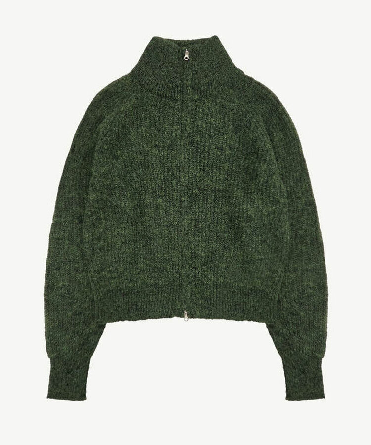 ニットジップアップ