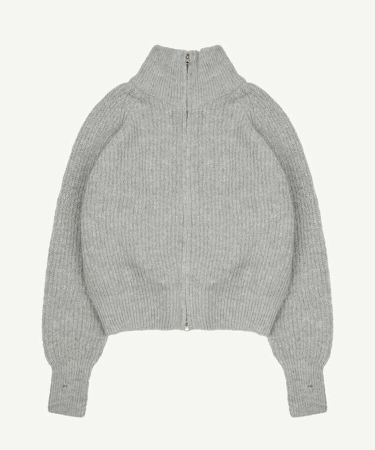 ニットジップアップ