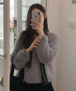 ボーダーマフラー   CHARCOAL