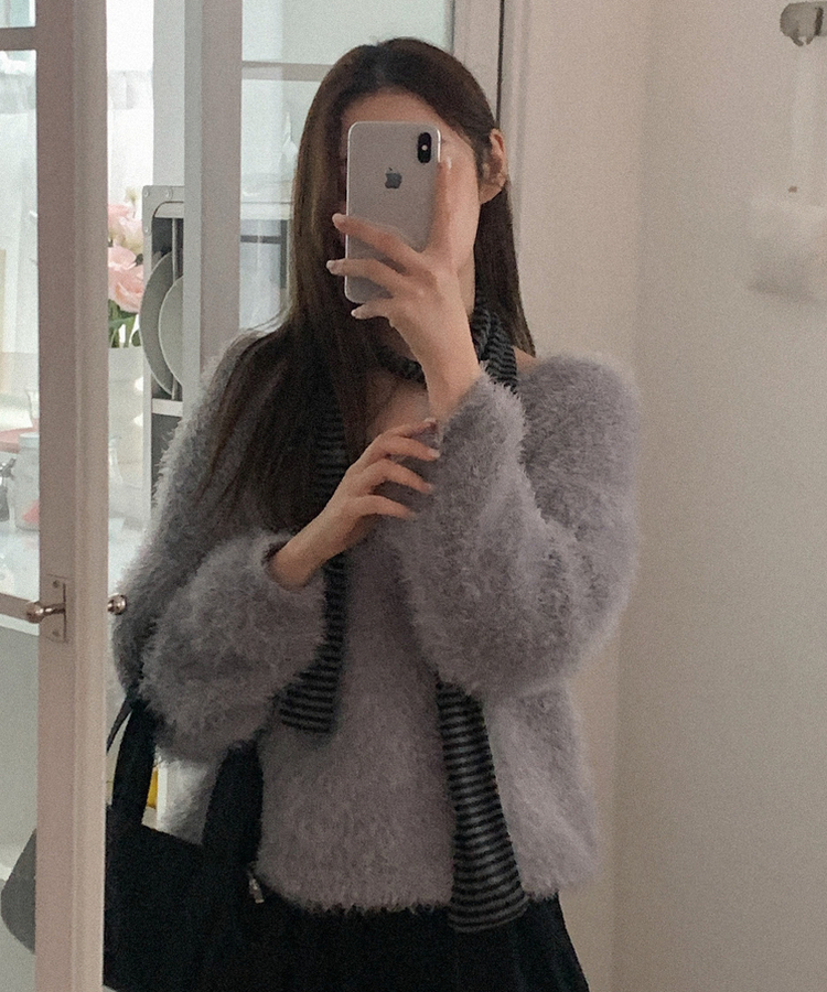 ボーダーマフラー   CHARCOAL