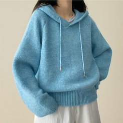 バミューフードニット(6color) BLUE