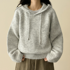 バミューフードニット(6color) LIGHT GRAY