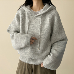 バミューフードニット(6color) LIGHT GRAY