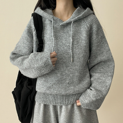 バミューフードニット(6color) DEEP GRAY