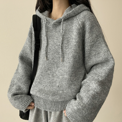 バミューフードニット(6color) DEEP GRAY
