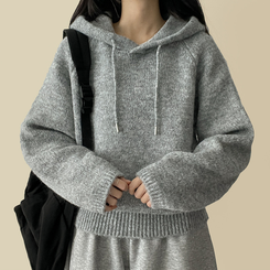 バミューフードニット(6color) DEEP GRAY