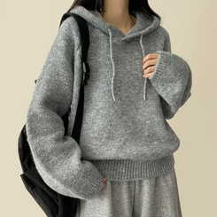 バミューフードニット(6color) DEEP GRAY