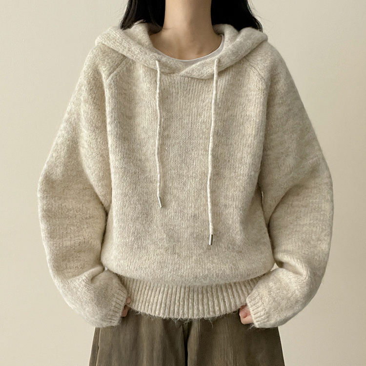 バミューフードニット(6color) BEIGE