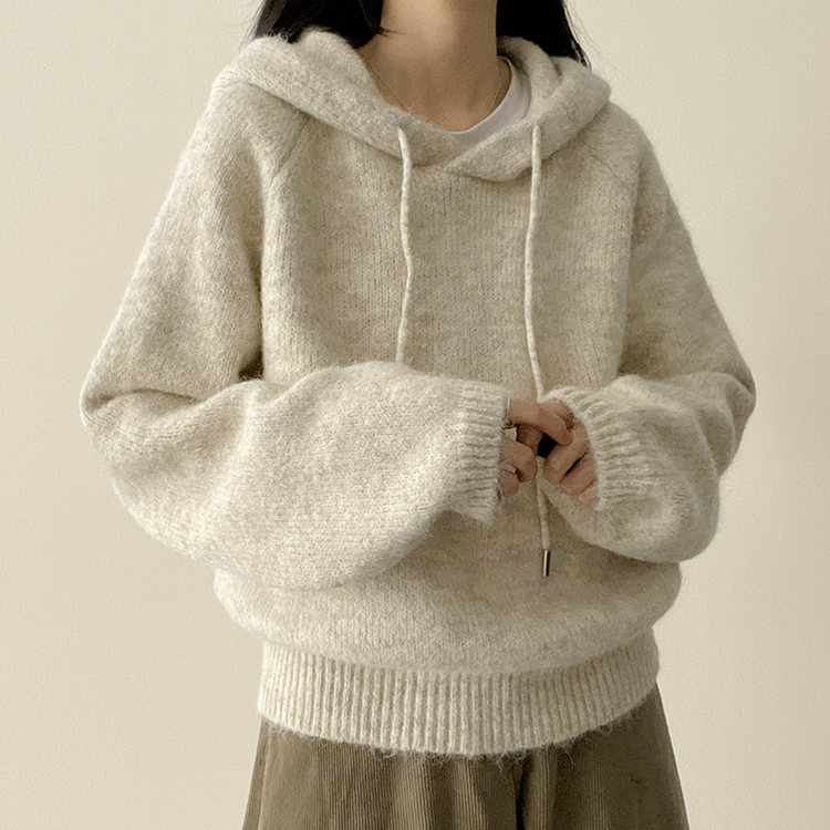 バミューフードニット(6color) BEIGE