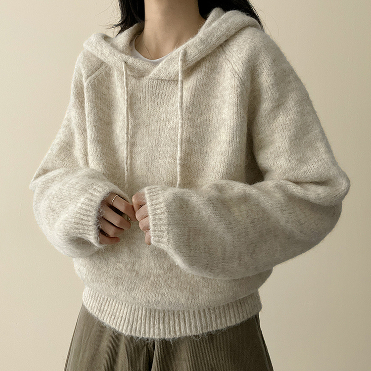 バミューフードニット(6color) BEIGE