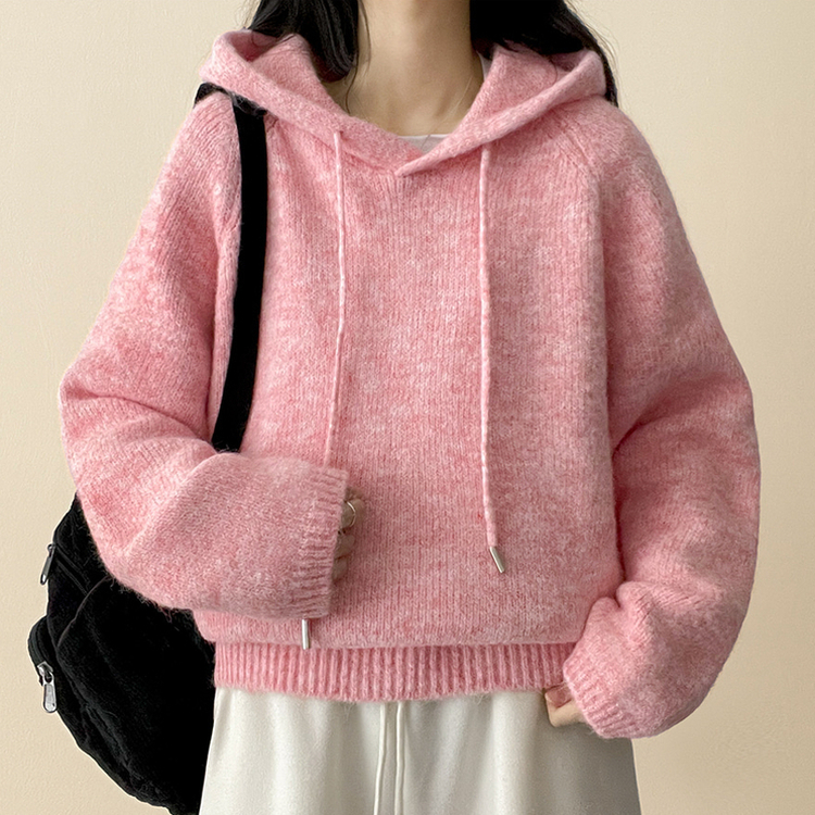 バミューフードニット(6color) PINK