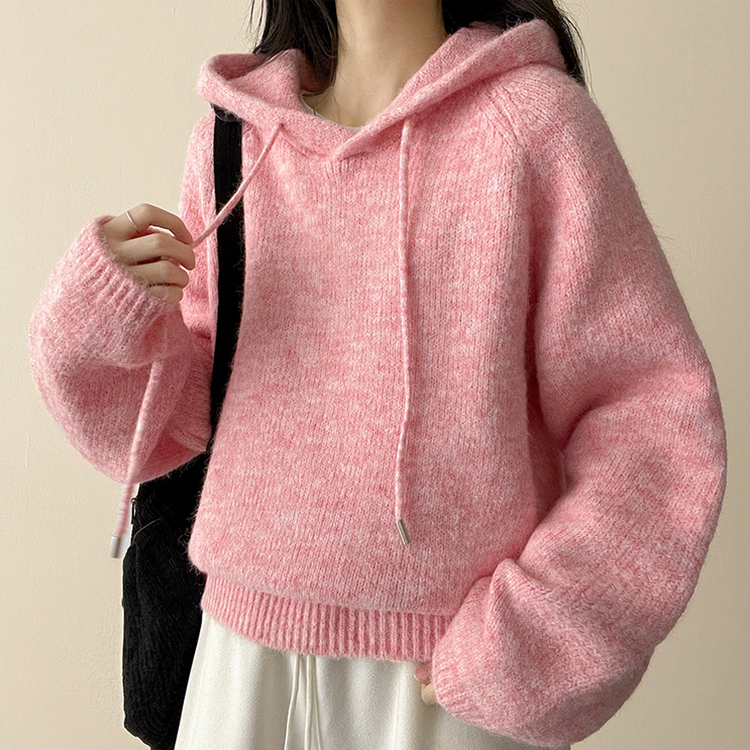 バミューフードニット(6color) PINK