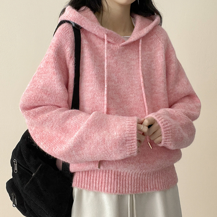 バミューフードニット(6color) PINK