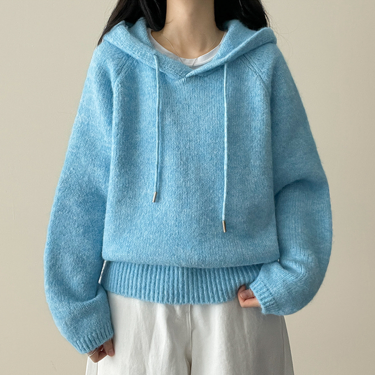 バミューフードニット(6color) BLUE