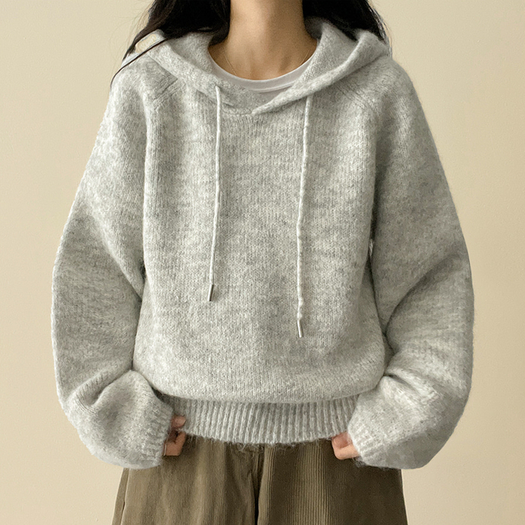 バミューフードニット(6color) LIGHT GRAY