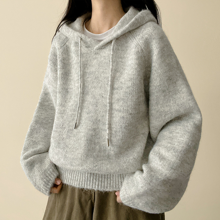 バミューフードニット(6color) LIGHT GRAY