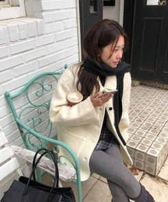 スノーハーフコート IVORY