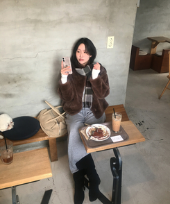 ミンクファージャケット BROWN