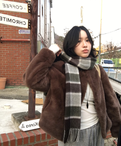 ミンクファージャケット BROWN