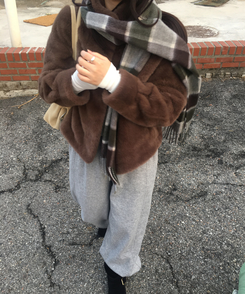 ミンクファージャケット BROWN