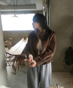ミンクファージャケット BROWN