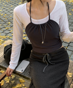 【起毛】ラウンドスリム長袖Tシャツ(22color) IVORY(BASIC)