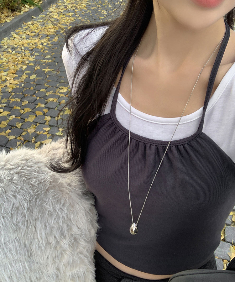 【起毛】ラウンドスリム長袖Tシャツ(22color) IVORY(BASIC)