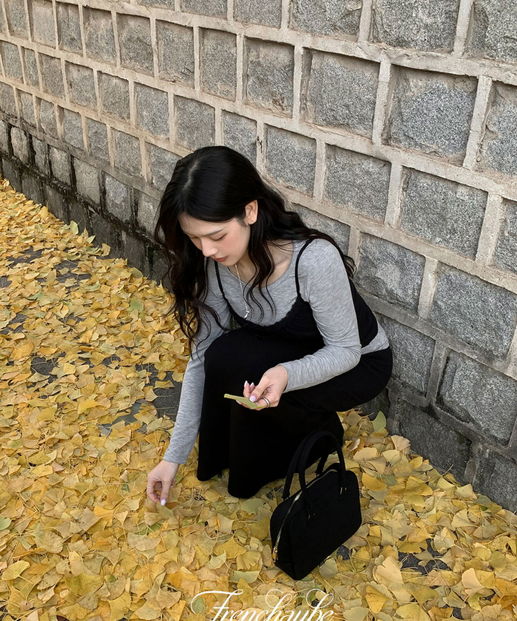 【起毛】ラウンドスリム長袖Tシャツ(22color) GRAY(BASIC)