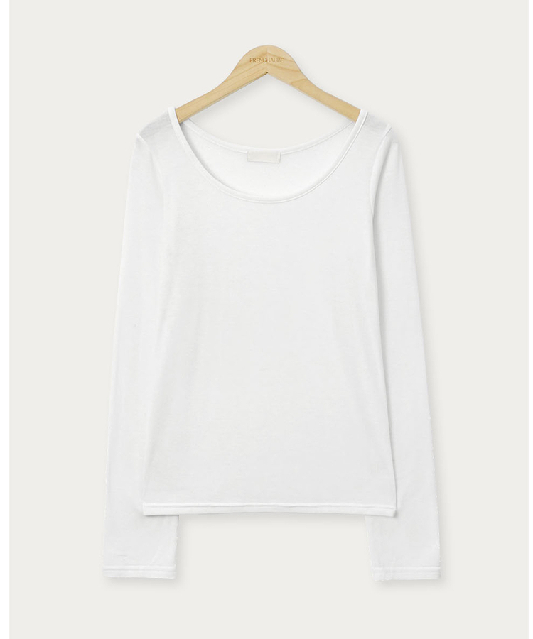 【起毛】ラウンドスリム長袖Tシャツ(22color)